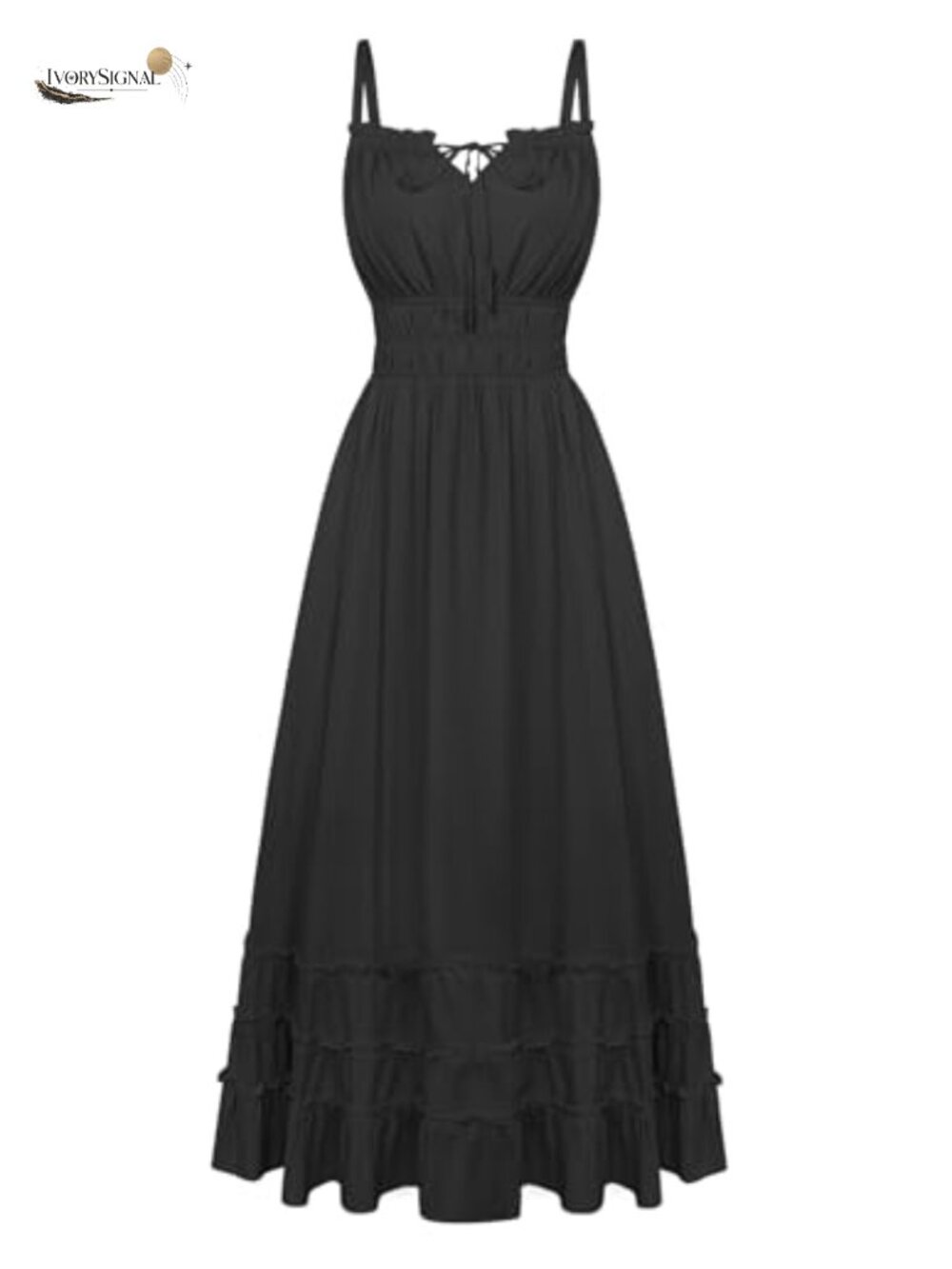 Women's Boho Flowy Viscose Maxi Sundress Sleeveless Milkmaid A-Line